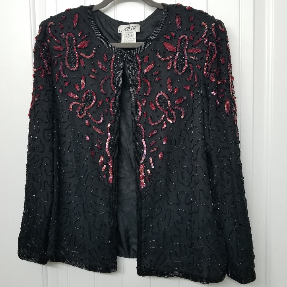 Sequined & Beaded Jacket from 1980's AP, Ltd.)